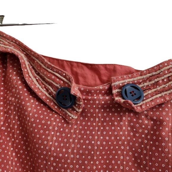 Trovata Mini Skirt Womens Medium Red Orange Wrap Dot Print Boho Summer Beach - Picture 4 of 9